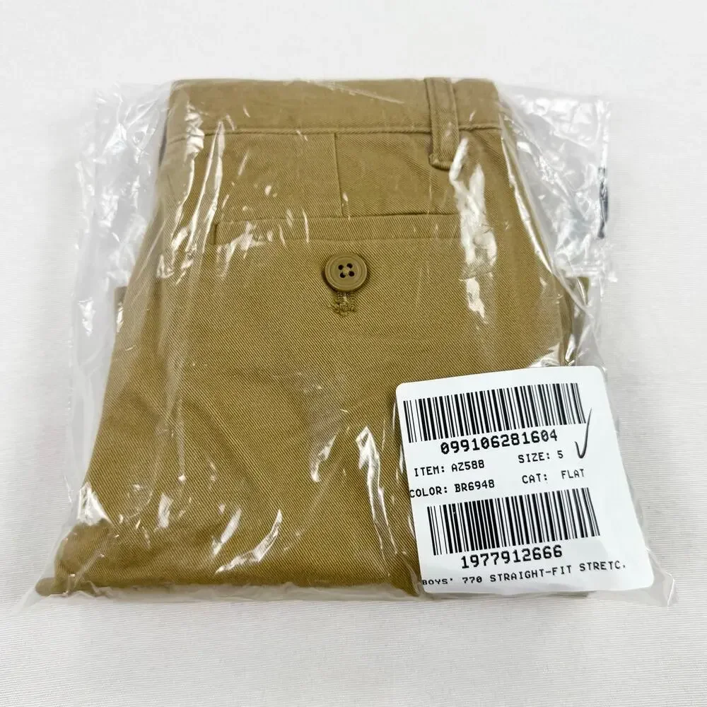 J Crew Crewcuts Boys 770 Straight Fit Stretch Chino Pant Size 5 Caramel